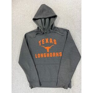 Texas Longhorns Screened Logo Campus Hoodie Sweatshirt (Men's Medium) Gray